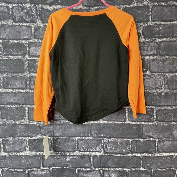Disney Minnie Mouse 5T Halloween "Hello Pumpkin" Orange Black Long Sleeve Shirt - Picture 6 of 6